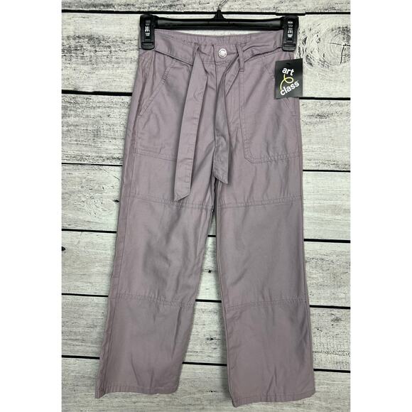 NWT Girls Art Class Purple Wide Leg Utility Pants - Size 6X - Picture 1 of 2